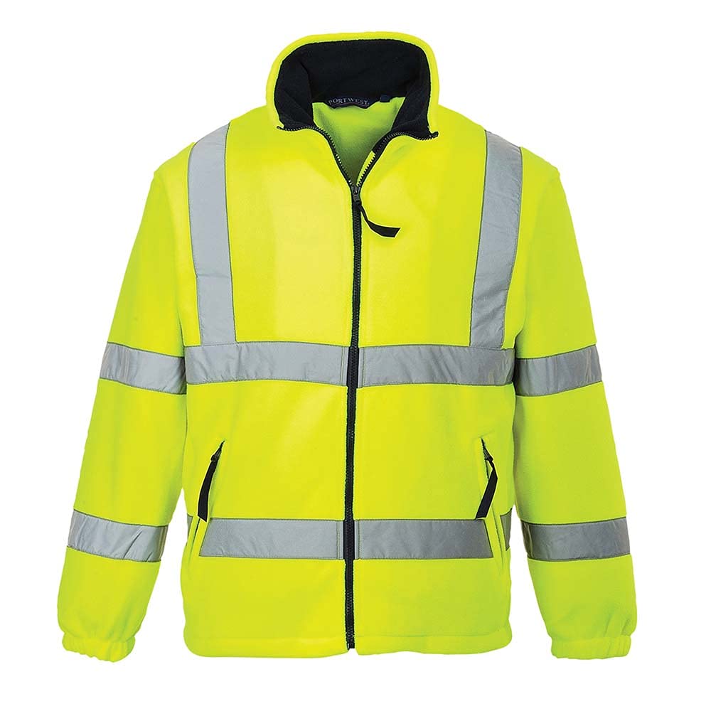 PORTWEST F300 - Warnschutz-Fleece-Jacke mit Netzfutter, 1 Stück, L, gelb, F300YERL von Portwest