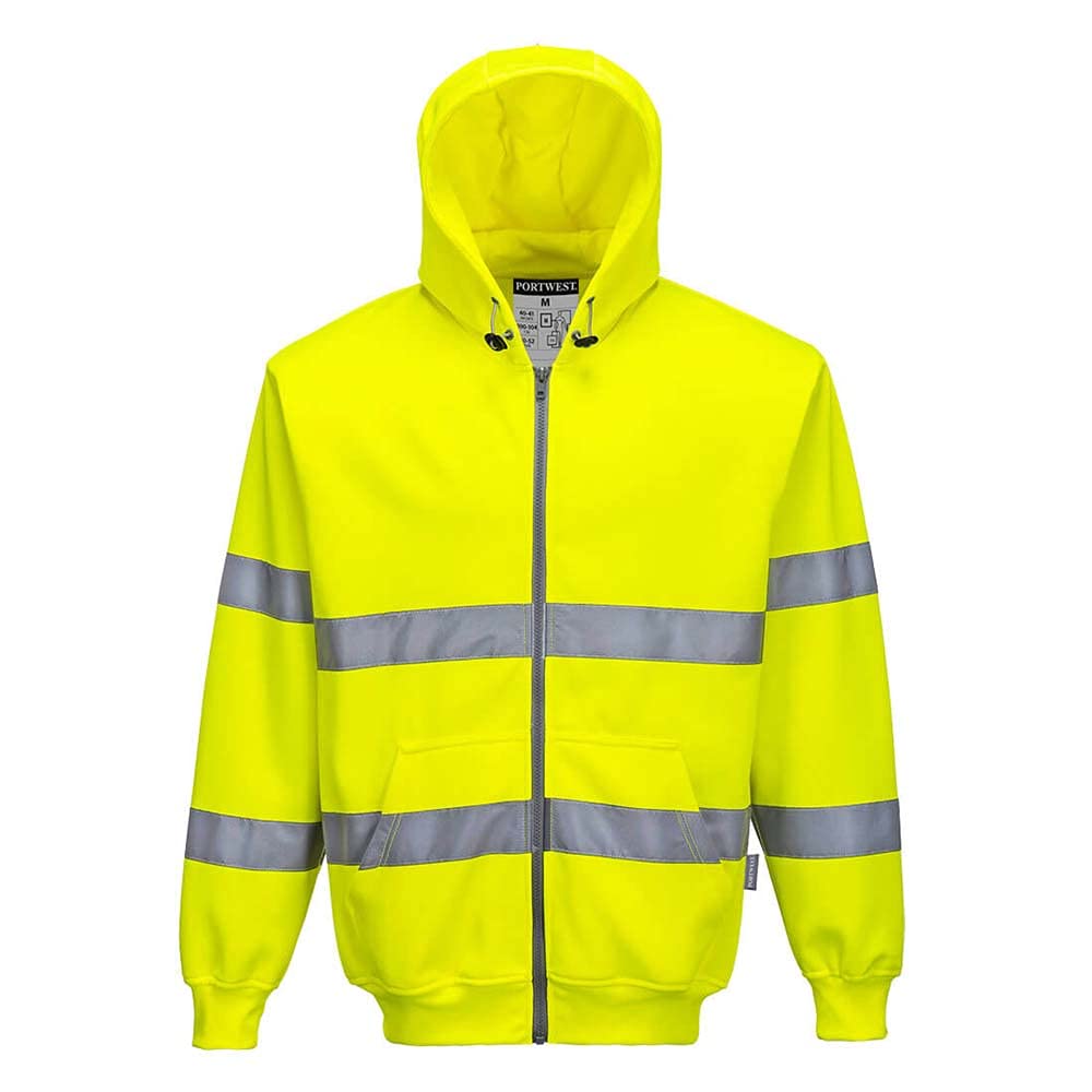 PORTWEST Hi-Vis Zip Front Hoodie, colorYellow talla Small von Portwest