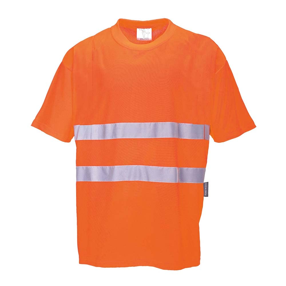 Portwest Baumwoll- Comfort-T-Shirt, Größe: XXXL, Farbe: Orange, S172ORRXXXL von Portwest