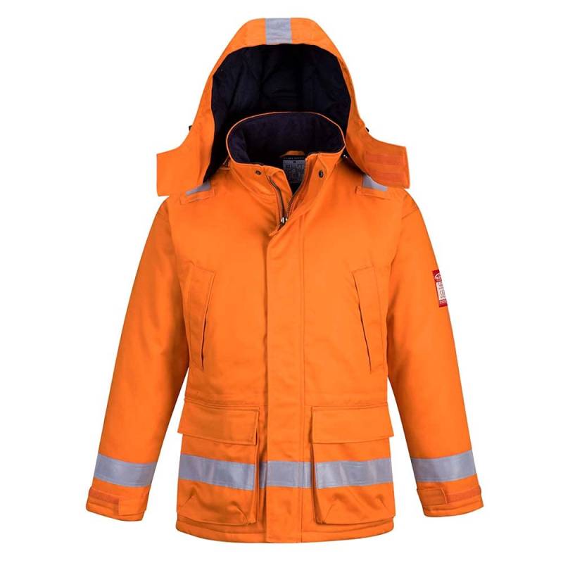 Portwest Flammhemmende Antistatik Winterjacke , Größe: M, Farbe: Orange, FR59ORRM von Portwest