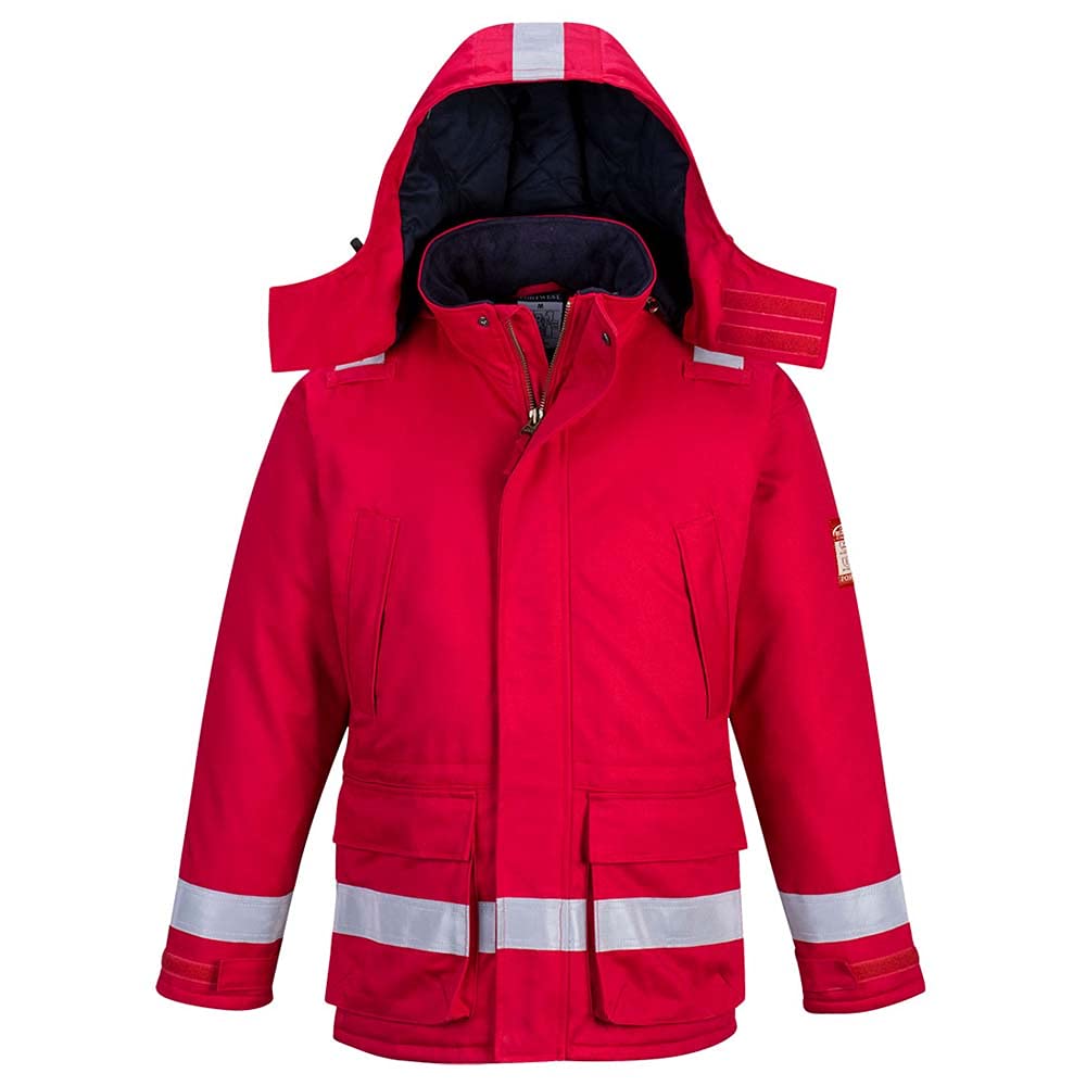 Portwest Flammhemmende Antistatik Winterjacke , Größe: M, Farbe: Rot, FR59RERM von Portwest