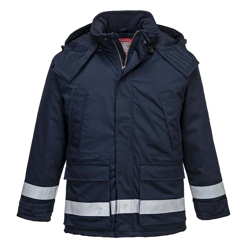 Portwest Flammhemmende Antistatik Winterjacke , Größe: S, Farbe: Marine, FR59NARS von Portwest