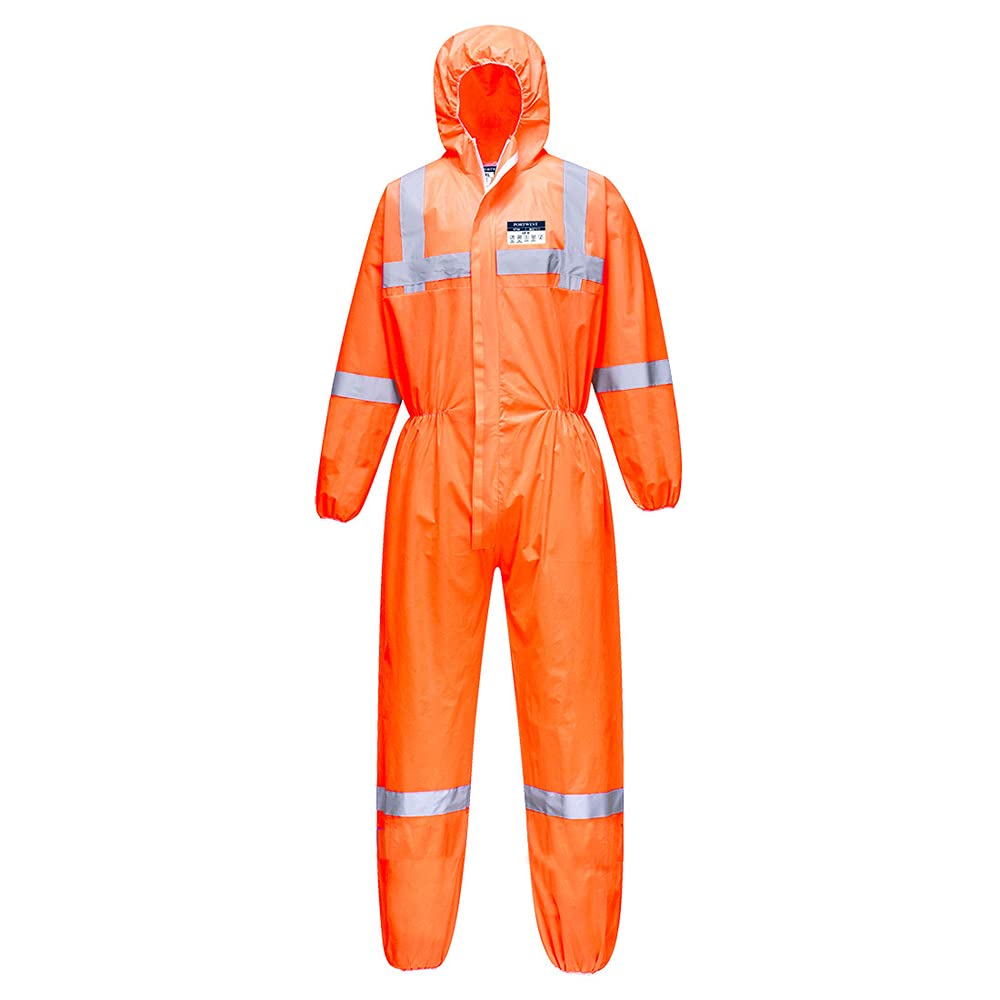 Portwest Hi-Vis SMS Coverall (50pc) - Color: Orange - Talla: XL von Portwest