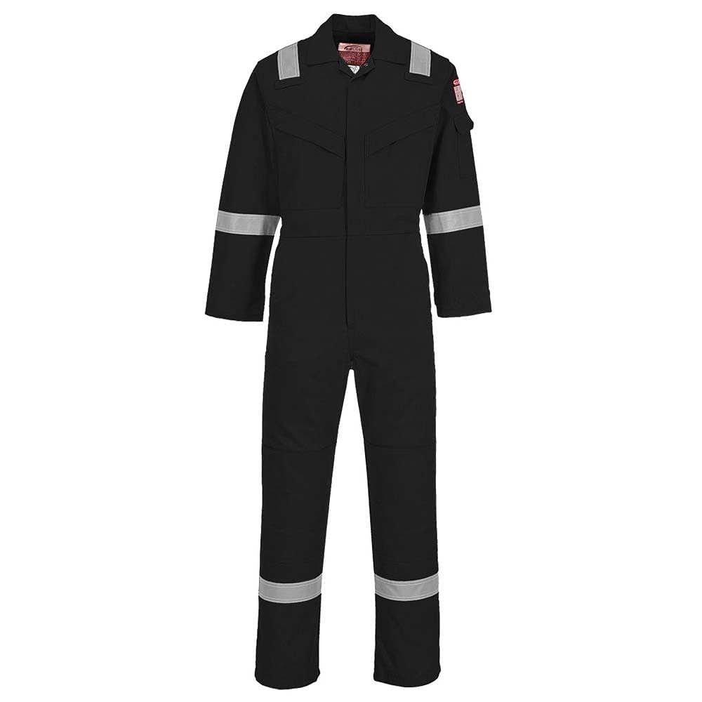 Portwest Leichter, antistatischer Overall 280 g, Größe: M, Farbe: Schwarz, FR28BKRM von Portwest