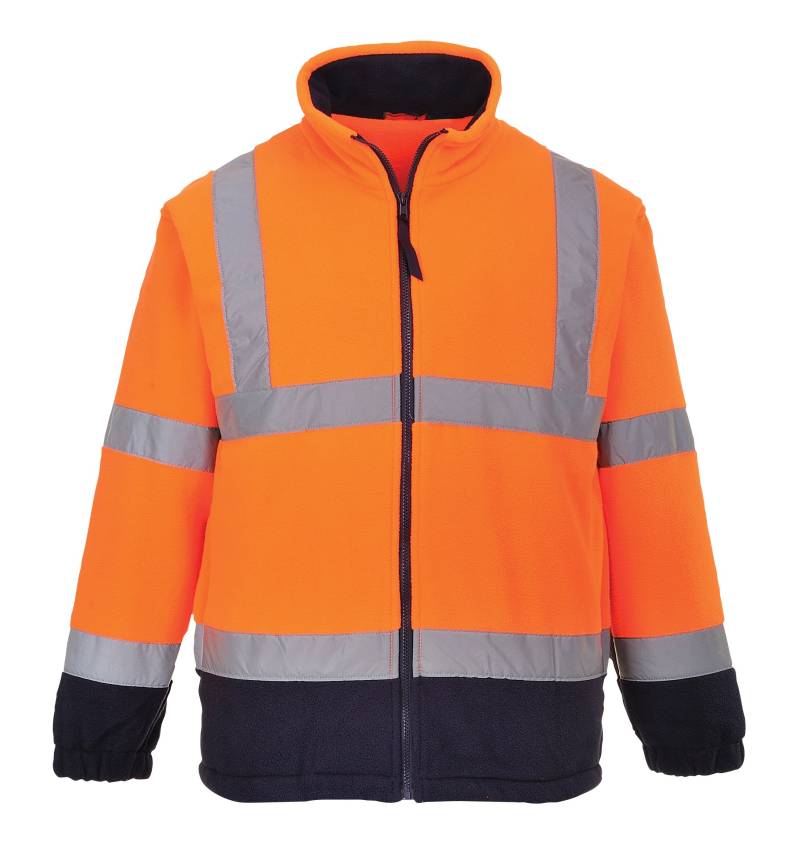 Portwest Hochsichtbare zweifarbige Fleece-Jacke, Farbe: orange, Größe: XL, F301ONRXL von Portwest