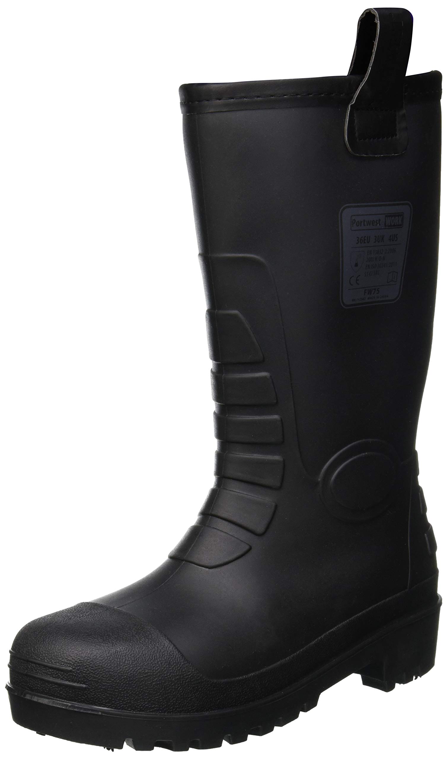 Portwest Neptune Rigger Sicherheitsstiefel S5 CI, Größe: 36, Farbe: Schwarz, FW75BKR36 von Portwest