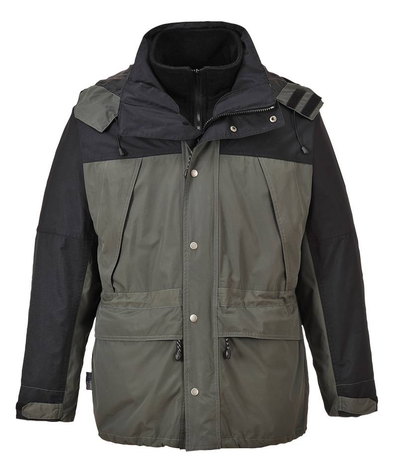 Portwest Orkney 3-in-1 Atmungsaktive Jacke, Größe: XXL, Farbe: Grau, S532GRRXXL von Portwest