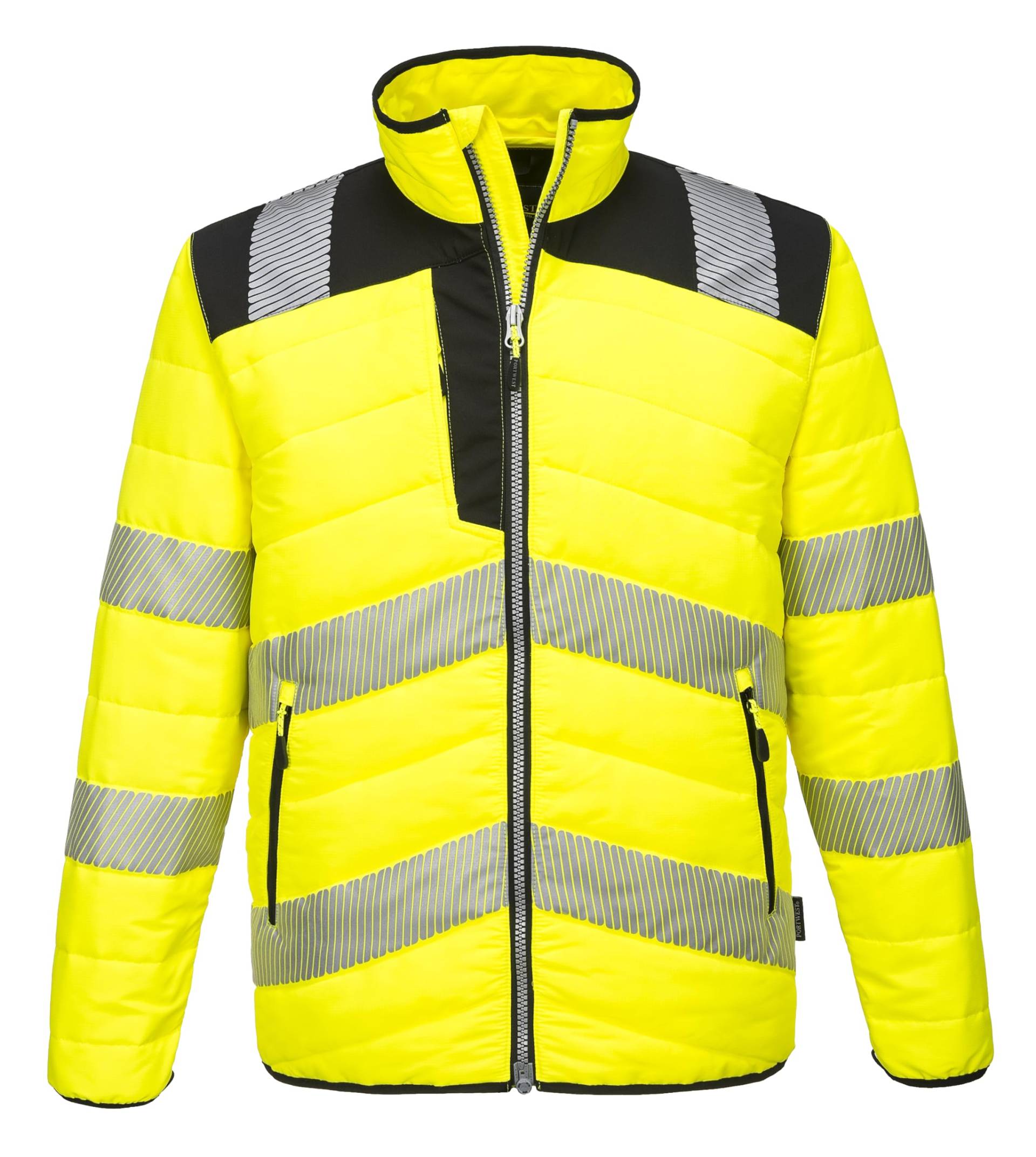 Portwest PW3 Warnschutz-Steppjacke, Größe: XXL, Farbe: Gelb/Schwarz, PW371YBRXXL von Portwest