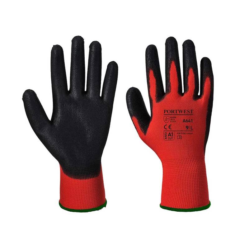 Portwest RED PU-SCHAUM-HANDSCHUH, Größe: XXL, Farbe: Rot/Schwarz, A641R8RXXL von Portwest