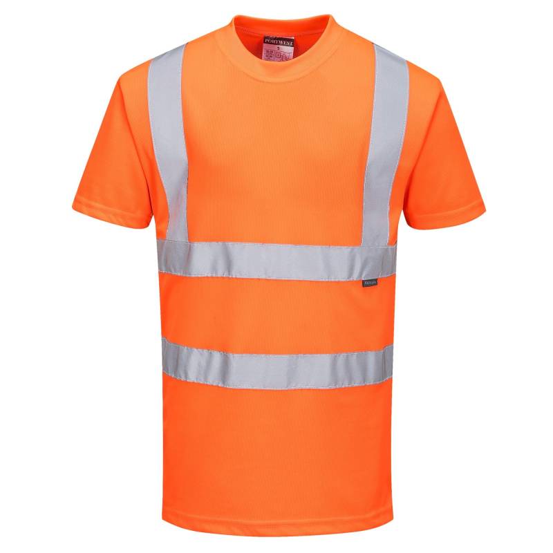 Portwest RT23 Hochsichtbares Bahn-T-Shirt Orange, 4XL von Portwest