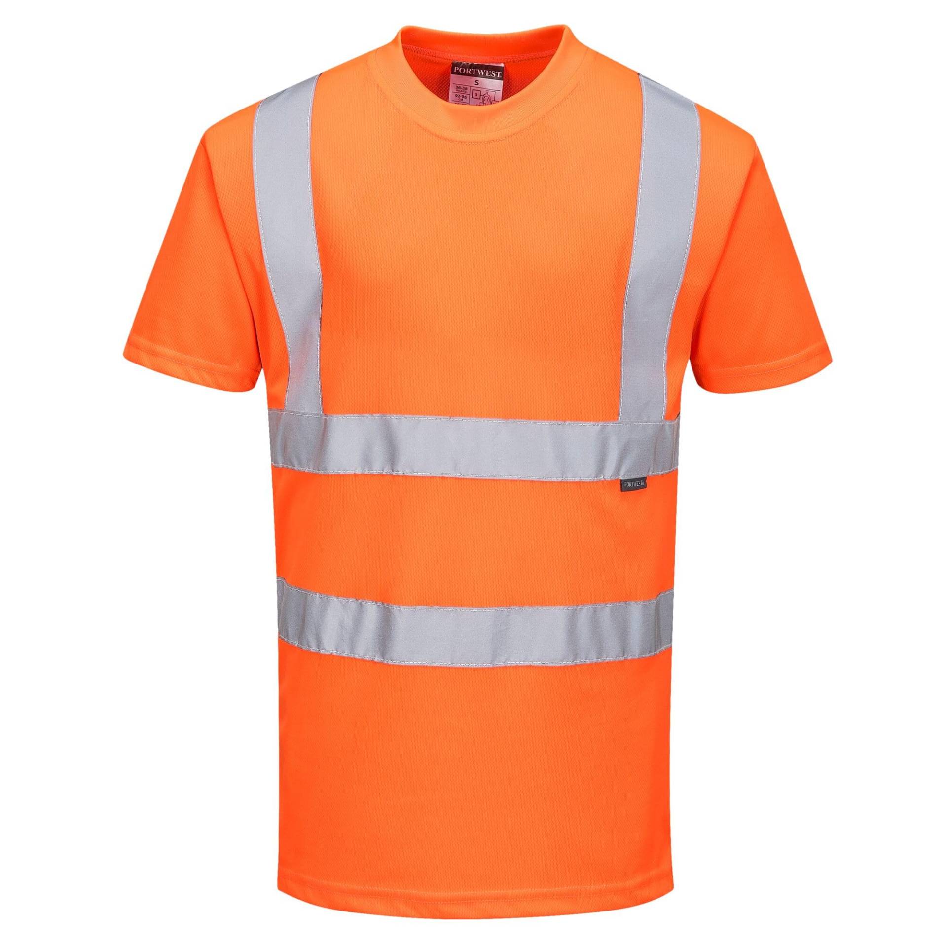 Portwest RT23 Hochsichtbares Bahn-T-Shirt Orange, 5XL von Portwest