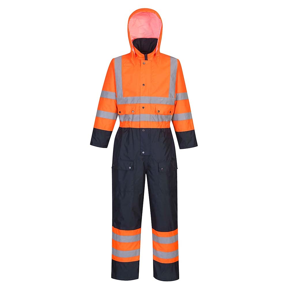 Portwest Warnschutz Kontrast Overall - gefüttert , Größe: 4XL, Farbe: Orange/Marine, S485ONR4XL von Portwest