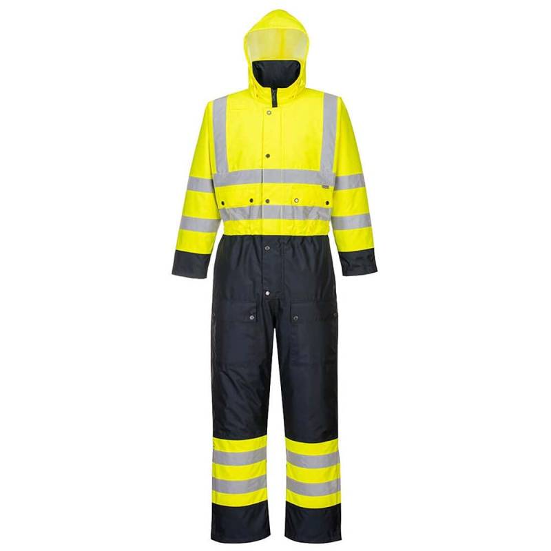 Portwest Warnschutz Kontrast Overall - gefüttert , Größe: XXXL, Farbe: Gelb/Marine, S485YNRXXXL von Portwest