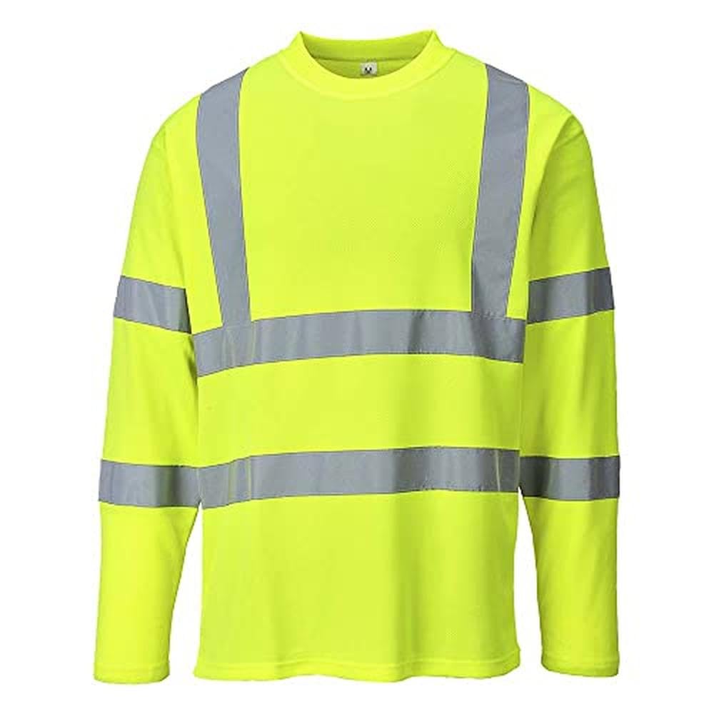 Portwest Warnschutz Langarm T-Shirt, Größe: M, Farbe: Gelb, S278YERM von Portwest