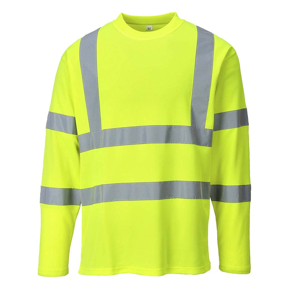 Portwest Warnschutz Langarm T-Shirt, Größe: S, Farbe: Gelb, S278YERS von Portwest