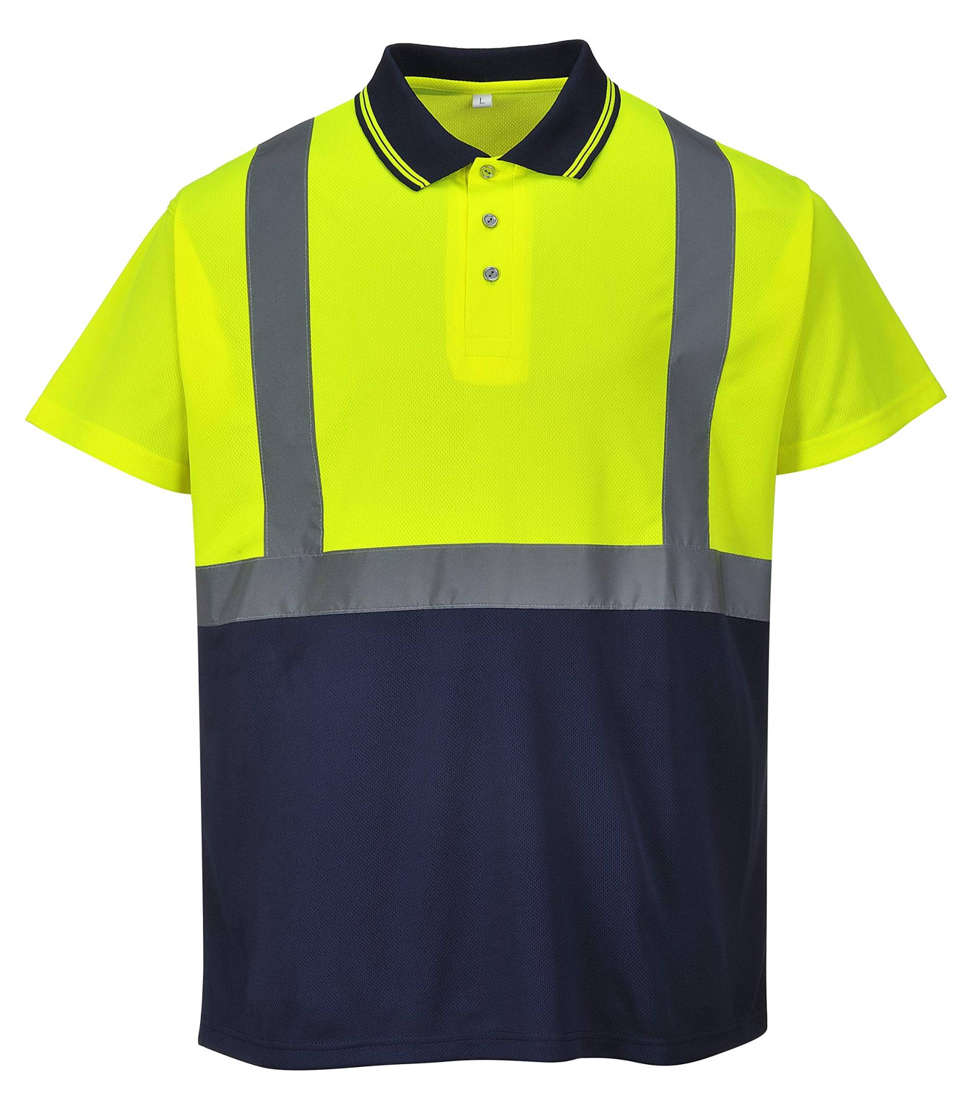 Portwest Zweifarbiges Polo Shirt, Größe: XXL, Farbe: Gelb/Marine, S479YNRXXL von Portwest