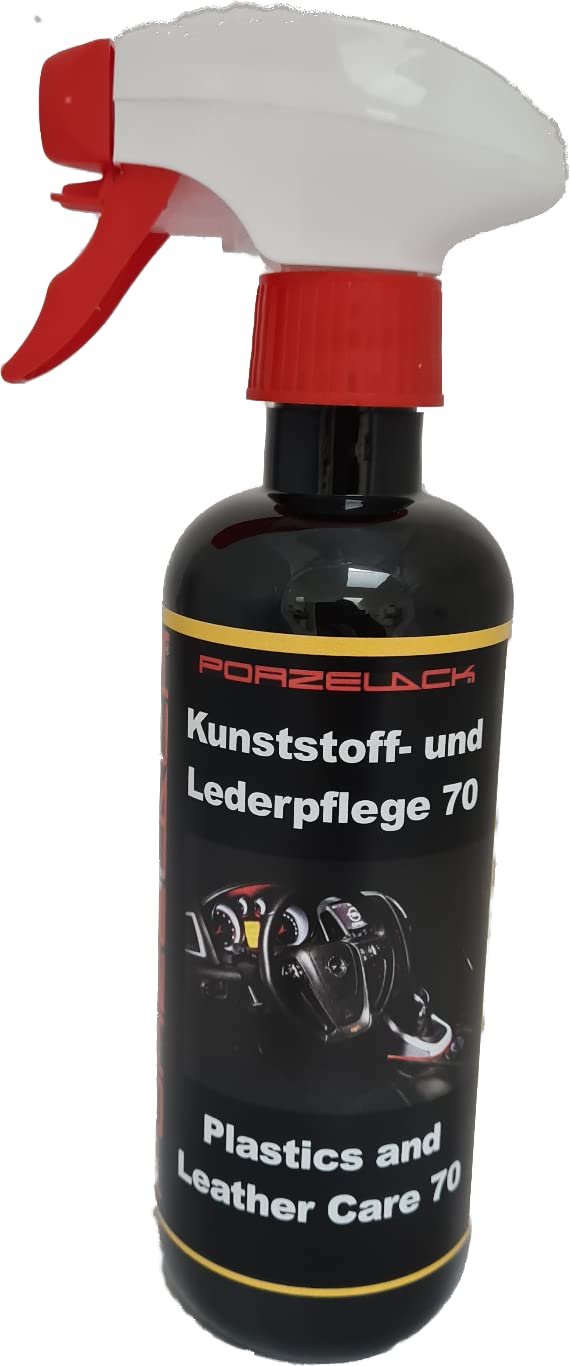 Porzelack® Auto Kunststoff- & Lederpflege 70 - Professionelle Pflege für Cockpit und Ledersitze - für KfZ-Werkstätte geeignet - Made in Germany - 1L von Porzelack