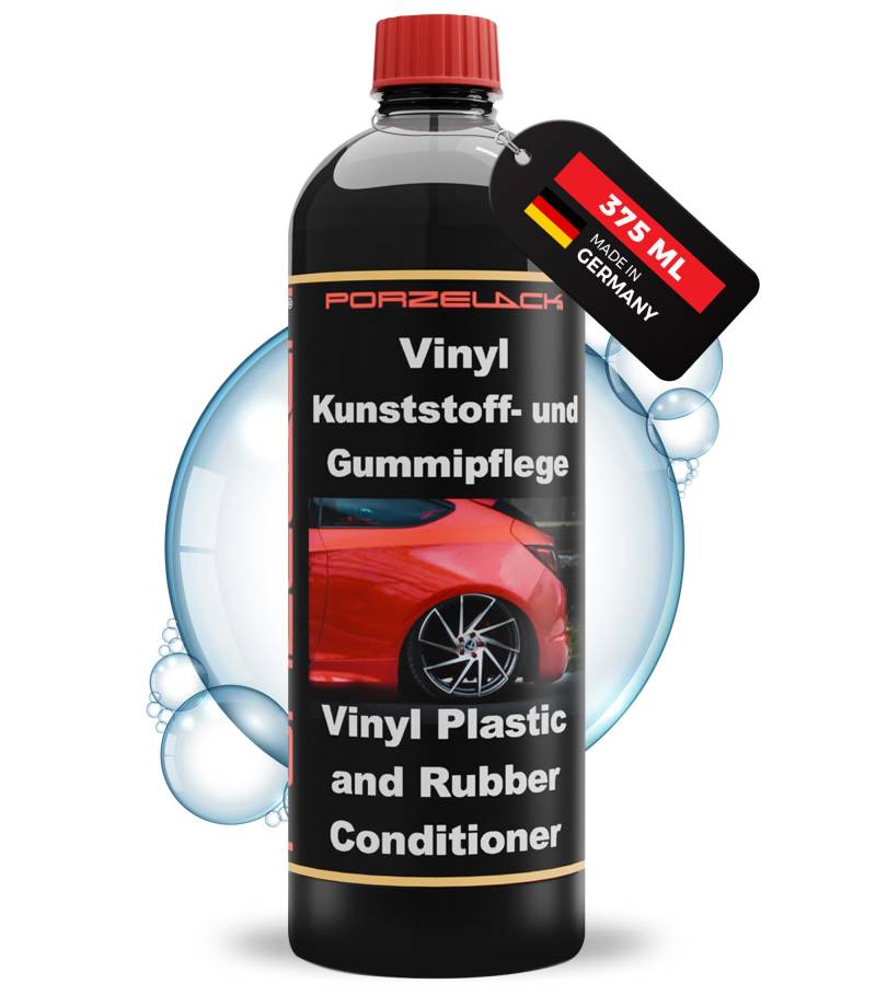 Porzelack® Gummipflege & Kunststoffpflege 375ml - 2-in-1 Auto Aussen Pflege für Gummi & Kunststoff - Schutz vor Kälte & Witterung - Für die Tür & Rest von Porzelack