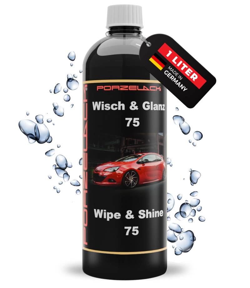 Porzelack® Detailer Wisch & Glanz 75 (1 Liter) - Ultra glänzende Lackpflege mit Abperleffekt - Schnelle & einfache Anwendung - Lackreinigung & Pflege - Made in Germany von Porzelack