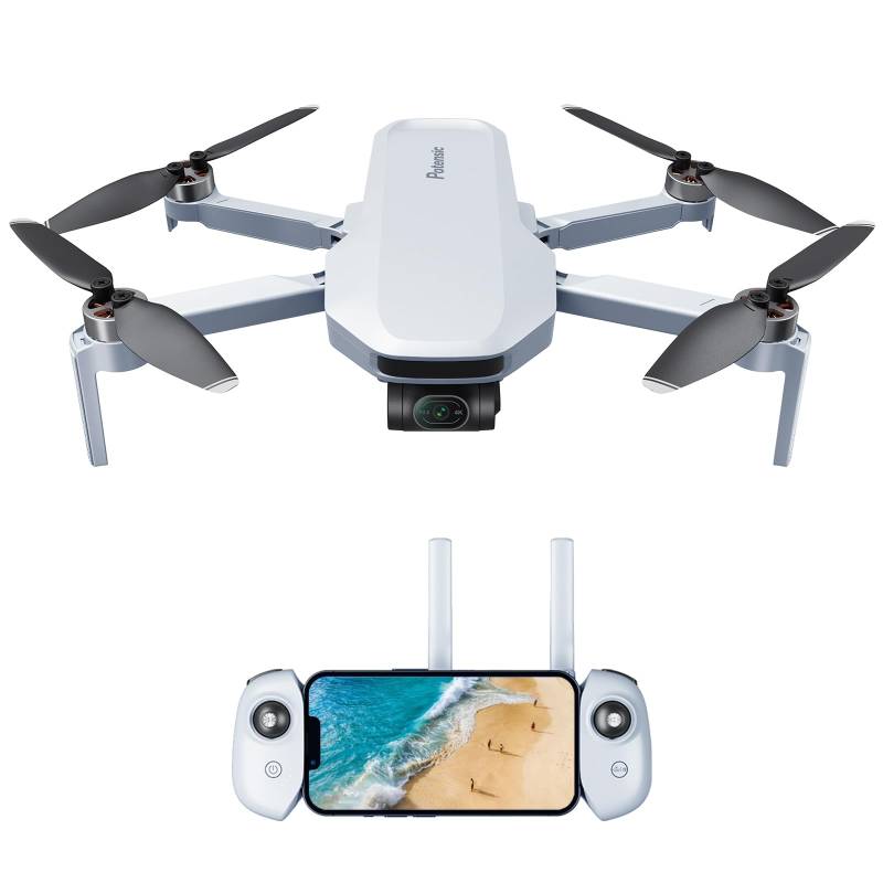 Potensic ATOM 4K GPS Drohne mit 3-Achsen-Gimbal, C0, 6KM FPV Übertragung, Visuelles Folgen/QuickShots/RTH, 32 Min. Flugzeit, unter 249g, Windstärke 5, 12MP Fotos Kameradrohne für Anfänger Erwachsene von Potensic