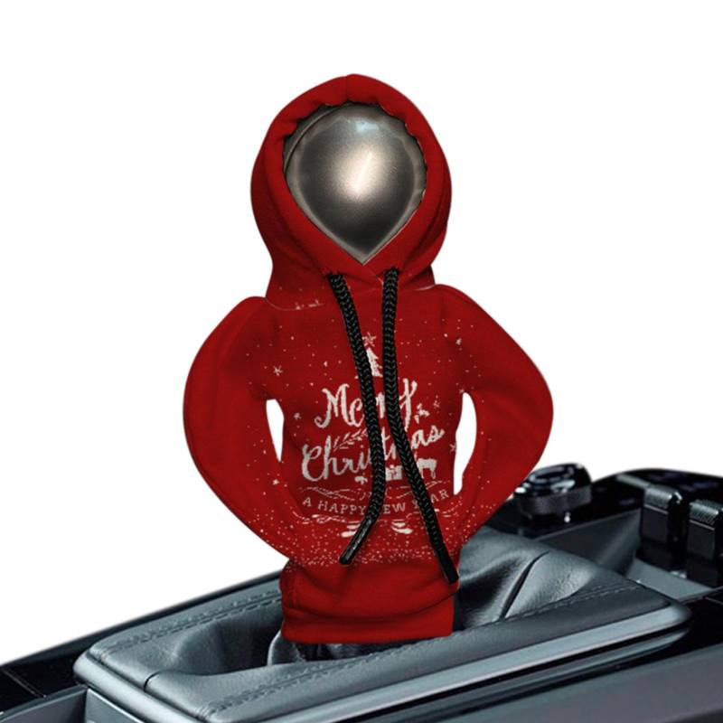 Gangschaltungs-Hoodie, Auto-Gangschaltungs-Hoodie - Lustiger Auto-Shifter-Hoodie,Neuheiten-Zubehördekorationen für die Automobil-Innenausstattung, Weihnachtsdruck-Schaltknauf-Hoodie-Abdeckung von Povanjer