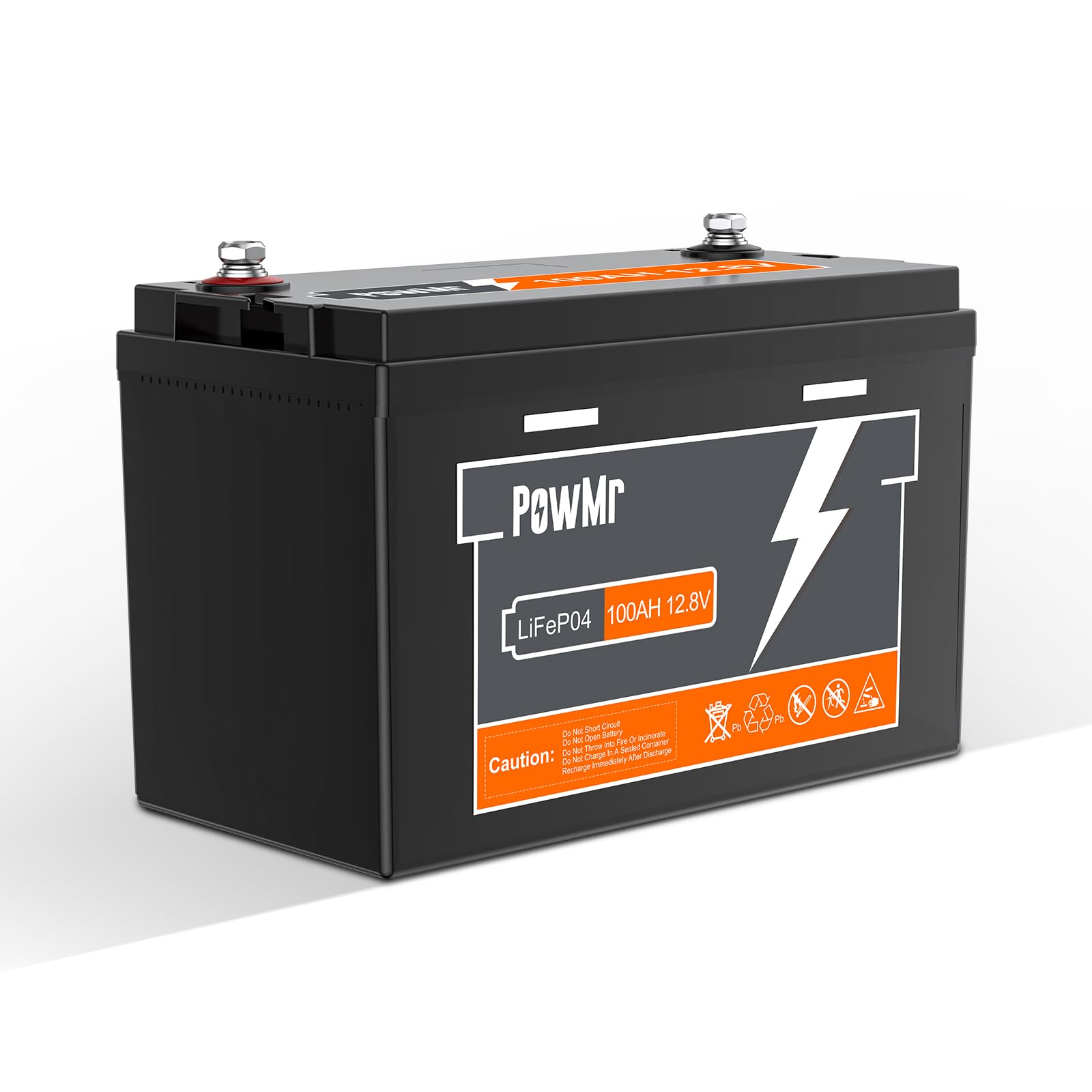 PowMr 100Ah 12.8V LiFePO4 Batterie mit BMS Low Temperature Schutz, 1280WH Energiekapazität für Wohnmobil,Solaranlage, Boot, Haushalt, Solarpanel Kit,Camping.(Unterstützung 4S4P) von PowMr