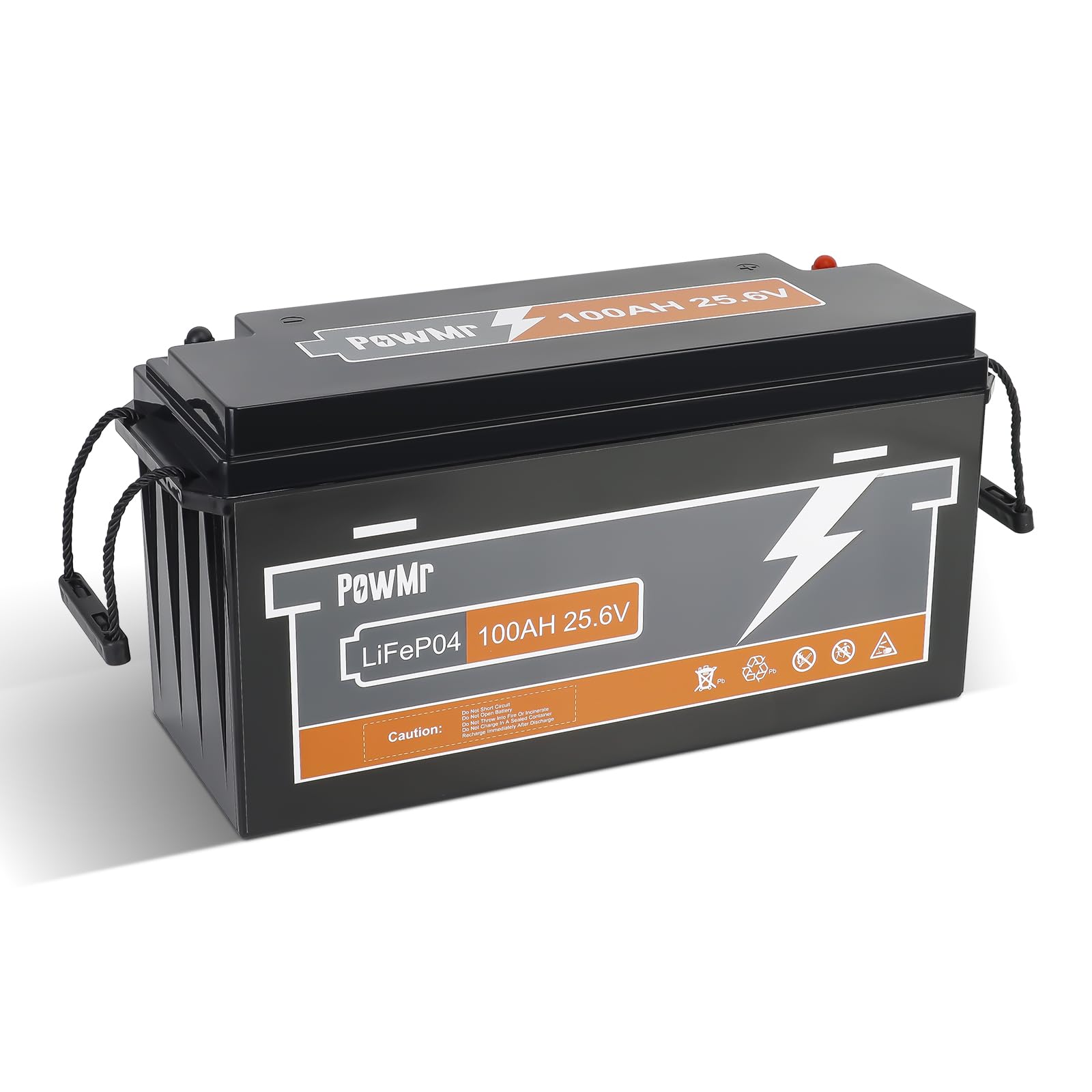 PowMr 100Ah 25.6V LiFePO4 Batterie mit 100A BMS Low Temperature Schutz, 2560Wh Energiekapazität, 6000+ Tiefe Zyklus, für Wohnmobil, Boot, Haushalt, Solarpanel Kit,Camping. von PowMr