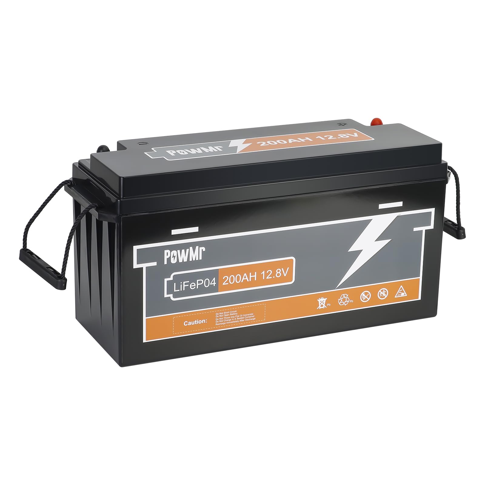 PowMr 200Ah 12.8V LiFePO4 Batterie mit 200A BMS Low Temperature Schutz, 2560Wh Energiekapazität, 6000+ Tiefe Zyklus, für Wohnmobil, Boot, Haushalt, Solarpanel Kit,Camping. von PowMr