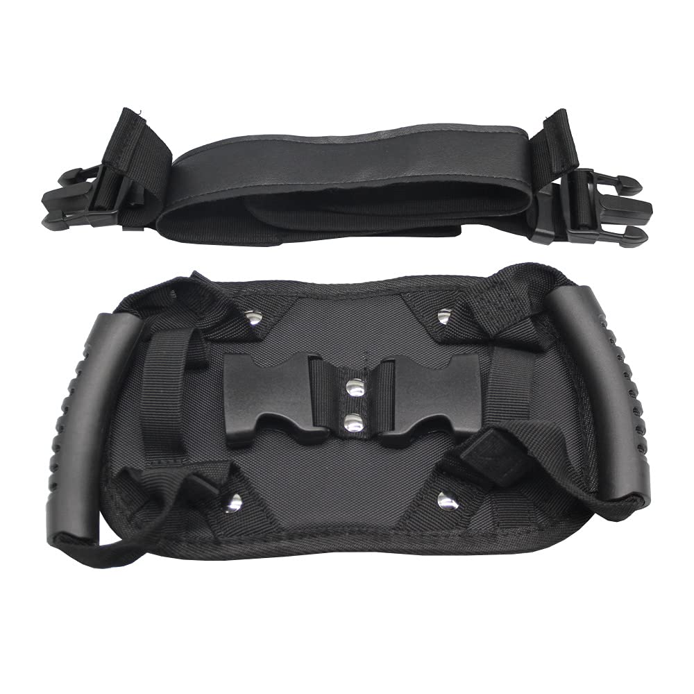 Powerful Motorrad Sozius Haltegriff, Rutschfester Motorrad Roller Sicherheitsgurt System Verstellbarer Passagier Rücksitz Gurt Motorrad Grip Belt von Powerful