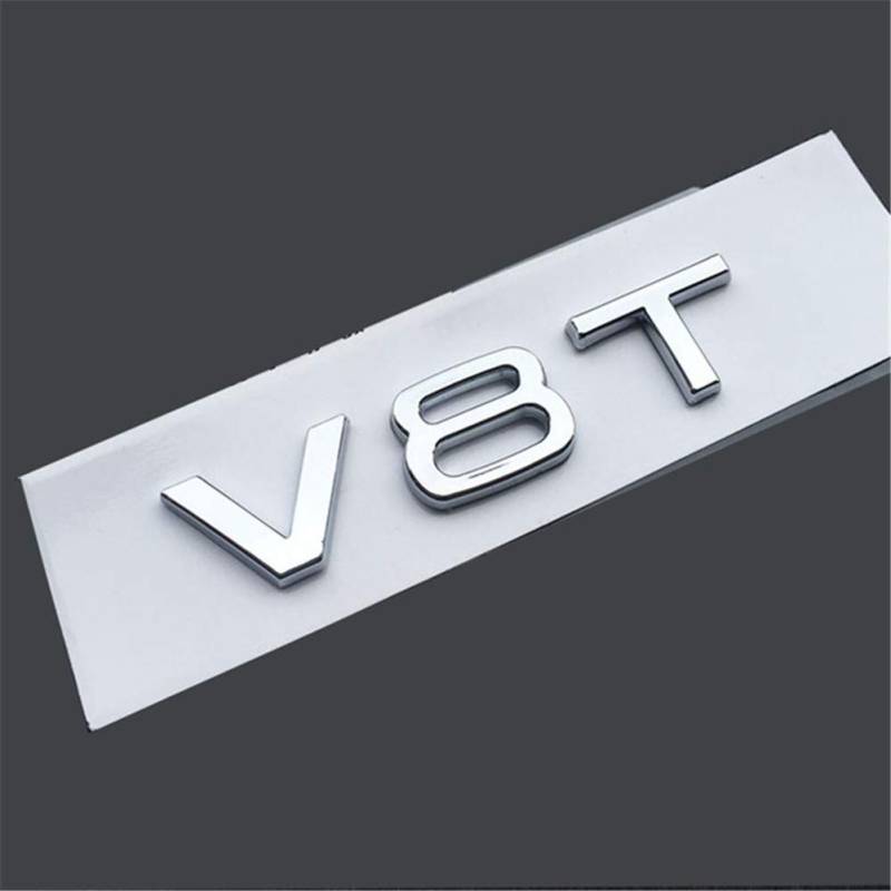 V6T V8T V10 V12 W12 RS7 SQ5 A8L Buchstabe Nummer Emblem Schwarz glänzend Auto Styling Kotflügel Seite Kofferraum Abzeichen Logo Aufkleber von Powerful