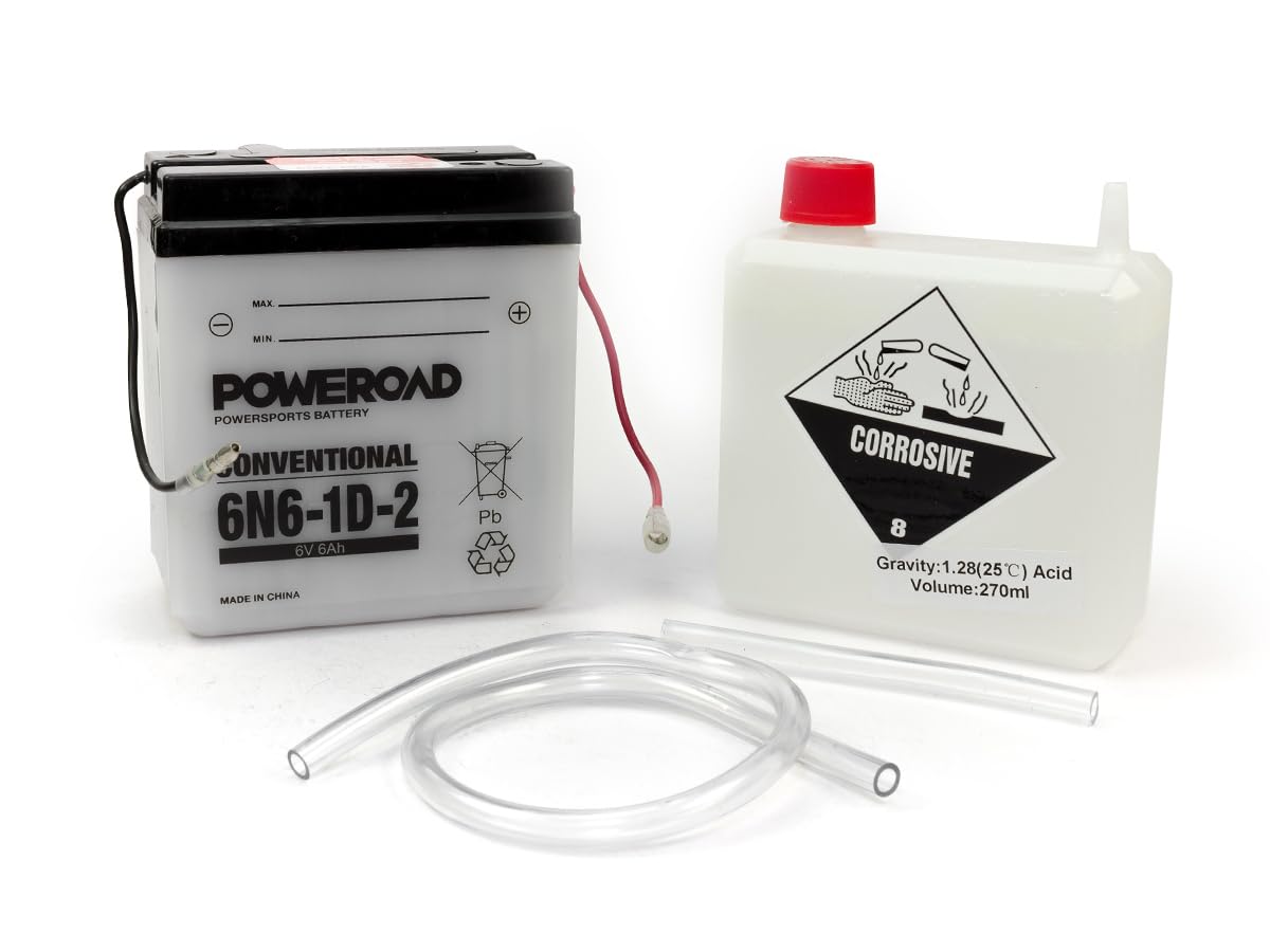 Batterie 6N6-1D-2 6 Volt Poweroad für Kawasa ki von Poweroad