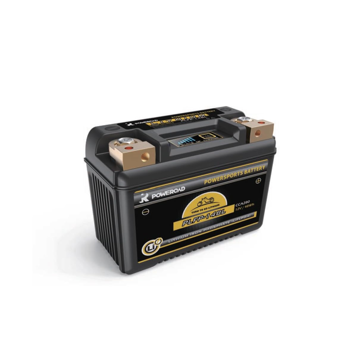 Poweroad Motorrad Batterie Lithium Eisen Phosphat PLFP-14BL (YB16AL-A2) - 12V 48Wh 280A - Maße: 134 x 65 x 92 mm für Yamaha VX700 Ovation 700 1996 von Poweroad