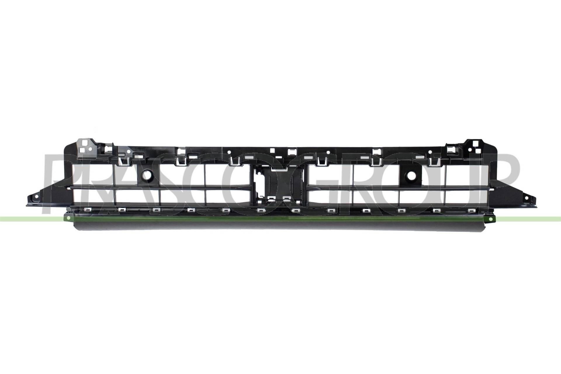 Gitter Stoßstange vorne unten Audi-Q3 (F3)-Mod. 08/18-schwarz genarbt mit Löcher für PDC+Sensorhaltern + mit Radarloch von Prasco