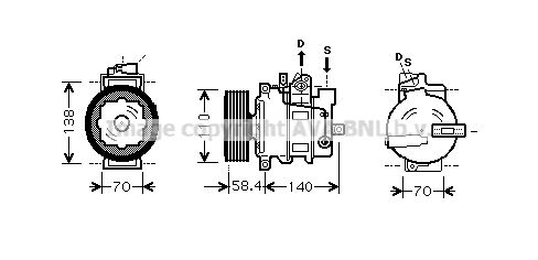 Kompressor, Klimaanlage Prasco AIAK272 von Prasco