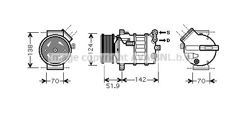 Kompressor, Klimaanlage Prasco ALK112 von Prasco