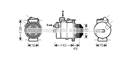 Kompressor, Klimaanlage Prasco BWK389 von Prasco