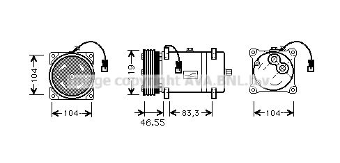 Kompressor, Klimaanlage Prasco CNAK161 von Prasco