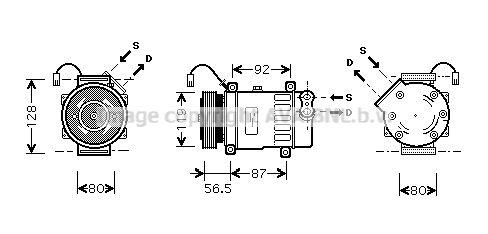 Kompressor, Klimaanlage Prasco CNAK207 von Prasco