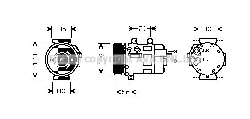 Kompressor, Klimaanlage Prasco CNK253 von Prasco