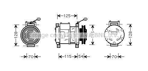 Kompressor, Klimaanlage Prasco CRAK074 von Prasco