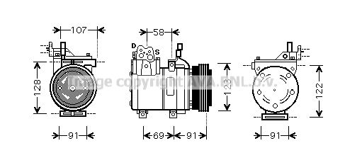 Kompressor, Klimaanlage Prasco HYK161 von Prasco