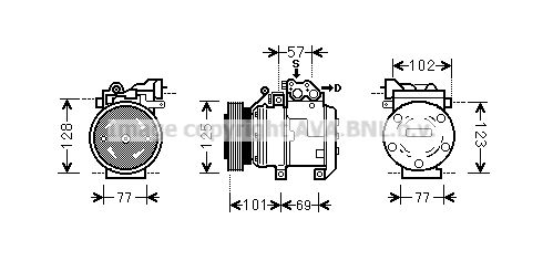 Kompressor, Klimaanlage Prasco HYK208 von Prasco