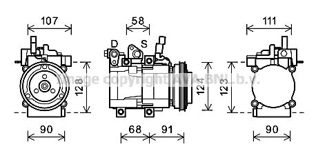 Kompressor, Klimaanlage Prasco HYK321 von Prasco