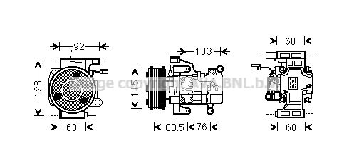 Kompressor, Klimaanlage Prasco MZK251 von Prasco