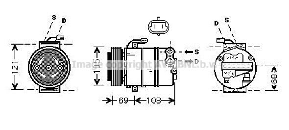 Kompressor, Klimaanlage Prasco OLK358 von Prasco