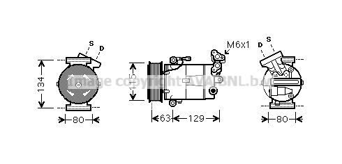 Kompressor, Klimaanlage Prasco RTK384 von Prasco