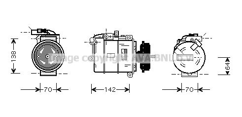 Kompressor, Klimaanlage Prasco VNK087 von Prasco