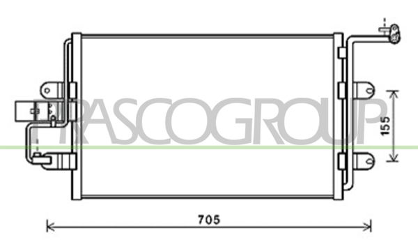 Kondensator, Klimaanlage Prasco AD016C003 von Prasco