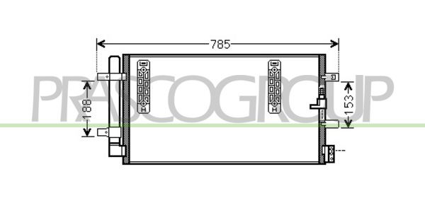 Kondensator, Klimaanlage Prasco AD024C001 von Prasco