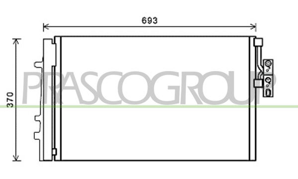 Kondensator, Klimaanlage Prasco BM804C003 von Prasco